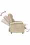 Recliner Chair Cream Fabric - 4