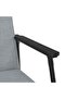 Armchair Light Grey Fabric - 7