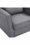 Armchair Dark Grey Fabric - 6