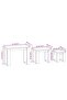 Nesting Tables 3 pcs Concrete Grey Engineered Wood - 3