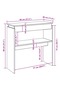 Console Table Concrete Grey 80x30x80 cm Engineered Wood - 3