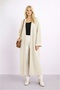 Women's Modest Maxi Length Long Sleeve Sporty Chic Knit Cardigan Jacket Suitable for Curve