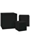 Side Tables 3 pcs Black Engineered Wood - 4
