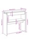 Console Table White 80x30x80 cm Engineered Wood - 3