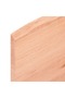 Table Top Light Brown 80x40x2 cm Treated Solid Wood Oak - 4