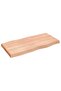 Table Top Light Brown 100x50x(2-6)cm Treated Solid Wood Live Edge - 2