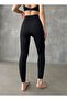 High Waist Shaping / Sculpting Winter Thermal Black Plush Leggings 4402 - 8