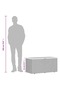 Garden Storage Box Grey 110x50x54 cm Poly Rattan Acacia Wood - 3