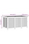 Garden Storage Box 150x80x75 cm Solid Wood Acacia - 3