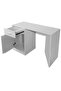Desk with Drawer and Cabinet White 100x40x73 cm - 2