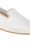 Women Round Toe Canvas Slip-On Loafers in Off White - 4