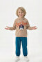 Boy's Suit Hooded Printed Cotton Tracksuit Set