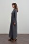 Gray Belt Buckle Dress - 2