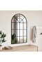 Wall Mirror Black 60x100 cm Arch Iron