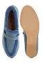 Women Fur Detail Denim Loafers in Blue - 5