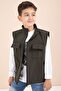 Khaki Zero Sleeve Vest Set Badili Boys' 3-Piece Pants Suit 23488 - 2