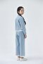 Blue Lace Detailed Jean Jacket and Pants Girl's 3-Piece Set 23499 - 5