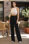 Bubble Fabric Wide Leg Pants - Relaxed Fit Trousers