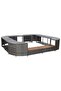 Square Spa Surround Grey 268 x 268 x 55 cm Poly Rattan