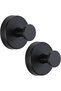 Matte black bathroom hooks,for towels, robes, installed on bathroom walls, kitchens