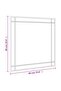 Wall Mirror Black 60x60 cm Square Iron - 3