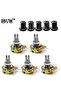 10K Ohm 5 sets 5PCS+5PCS WH148 B1K ~ B1M ohm 1K 1M 2K 5K 20K 50K 10K 3Pin 15mm Terminal Linear Taper - 2