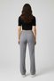 Women's High Waist Shaping / Sculpting Scuba Crepe Palazzo Flared Pants with Tassel Detail – Gray - 3