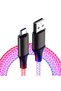 1m MULTI RGB 66W 6A Fast Charging USB Type C Cable Colorful Streamer Glowing Line for Redim... - 8