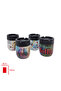 Glass Ashtray Odorless Patterned Home Auto Car Ashtray 4 Pieces - 3