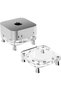 4-hole ventilated transparent acrylic desktop stand cooling base, dustproof, suitable for mini4