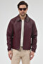Men's Black Zippered Leather Coat - 2