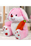 100 cm Large Plush Rabbit Holding a Carrot in Its Hand – Cuddly Gift Toy - 5