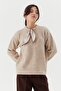 Scarf Collar Soft Sweater Tas