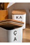 2-Pack 1.5 Lt Wooden Vacuum Lid Acrylic (Plastic) Storage Container for Tea/Sugar/Coffee/Salt with Labels - 5