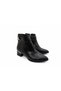 Women's Black Low Heel Casual Boots - 2