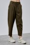 Khaki Premium Mid-Waist Pleated Short-Leg Trousers - 4