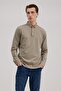 Brown Slim Fit Polo Neck Sweatshirt - 2