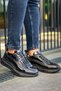 Yg2419 Cools Men's Casual Lace-Up Patent Leather Sports Sneaker Shoes Rcst - Black - 5