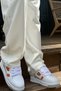 Yg2410 Avax Men's Casual Lace-Up Leather Sports Sneaker Shoes Cbt - White/Orange - 4