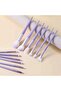 Professional Makeup Brushes Set, 12 Pieces, Natural Wood and White, Soft Synthetic Fiber Bristles - 4