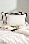 Clasiy Beige/Black Striped Double Duvet Cover Set 2504 - 4