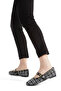Women's Tweed Fabric Trot Flats with Buckle, Suitable for Office, Work, and Daily Use - 4