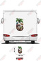 Lazy Animal Sleeping on Palm Tree Visual Caravan Sticker Decoration