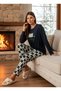 Women's Thermal Long Sleeve Pajamas Set 4718 Petrol - 3