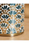 Gold Mosaic Embellished Waste Bin - 4
