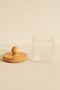 Bamboo Gasket Lid Striped 3-Piece Borosilicate 400ml Jar Set Kw-765 - 4