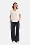 Black Pocketed Basic Modal Pants
