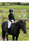 Girl's White Striped Detail Riding Pants Waterproof Stain Resistant Flexible Equestrian Leggings - 6