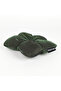 Handmade Fiber Filled Scrunchie Bun Clip Metallic Green Sparkle - 4