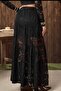 Women's Lined Lace Transparent Long Skirt - 3